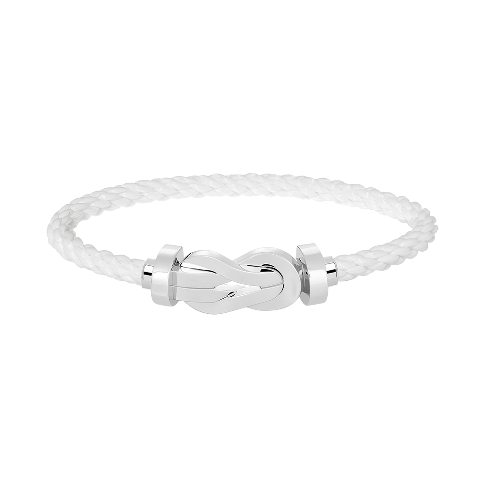 [Elitejewels]Chance Armband mit großer 8-stelliger Schnalle, ohne Diamanten, Silber