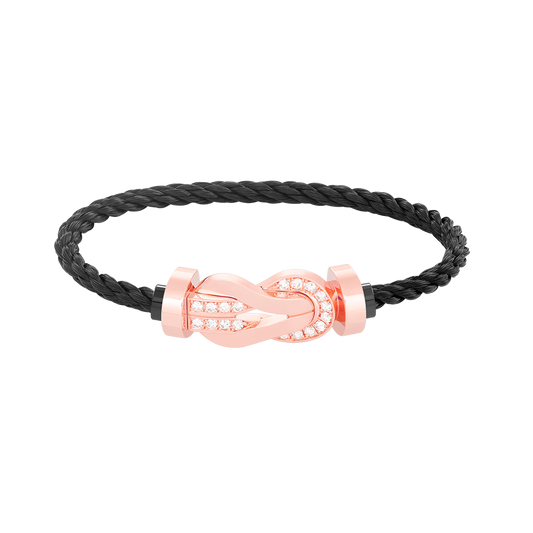 [Elitejewels]Chance großes Armband mit 8-stelliger Schnalle und halbem Diamanten in Roségold