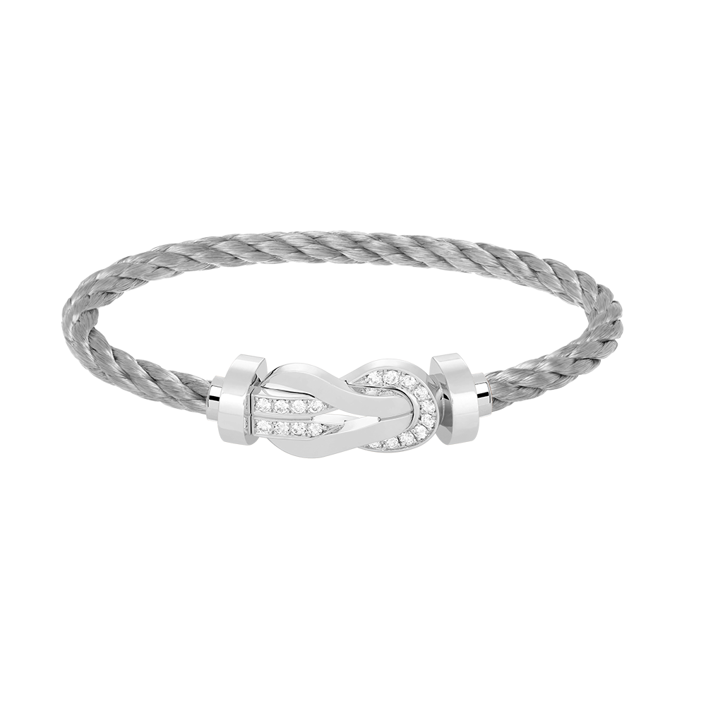 [Elitejewels]Chance großes 8-stelliges Armband mit halben Diamanten, Silber