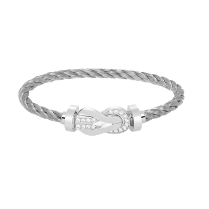 [Elitejewels]Chance großes 8-stelliges Armband mit halben Diamanten, Silber