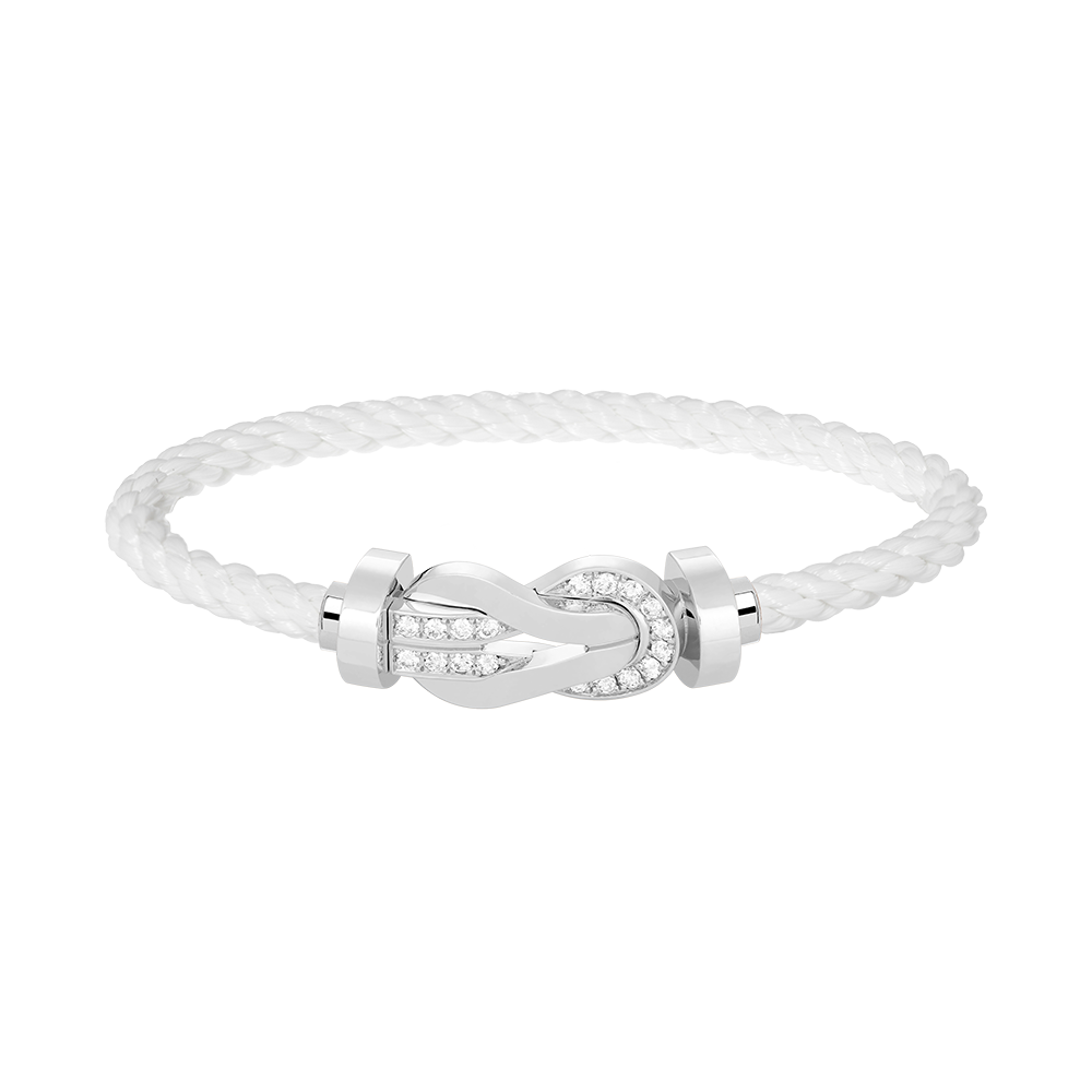 [Elitejewels]Chance großes 8-stelliges Armband mit halben Diamanten, Silber