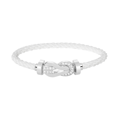 [Elitejewels]Chance großes 8-stelliges Armband mit halben Diamanten, Silber