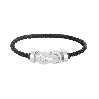 [Elitejewels]Chance großes 8-stelliges Armband mit halben Diamanten, Silber