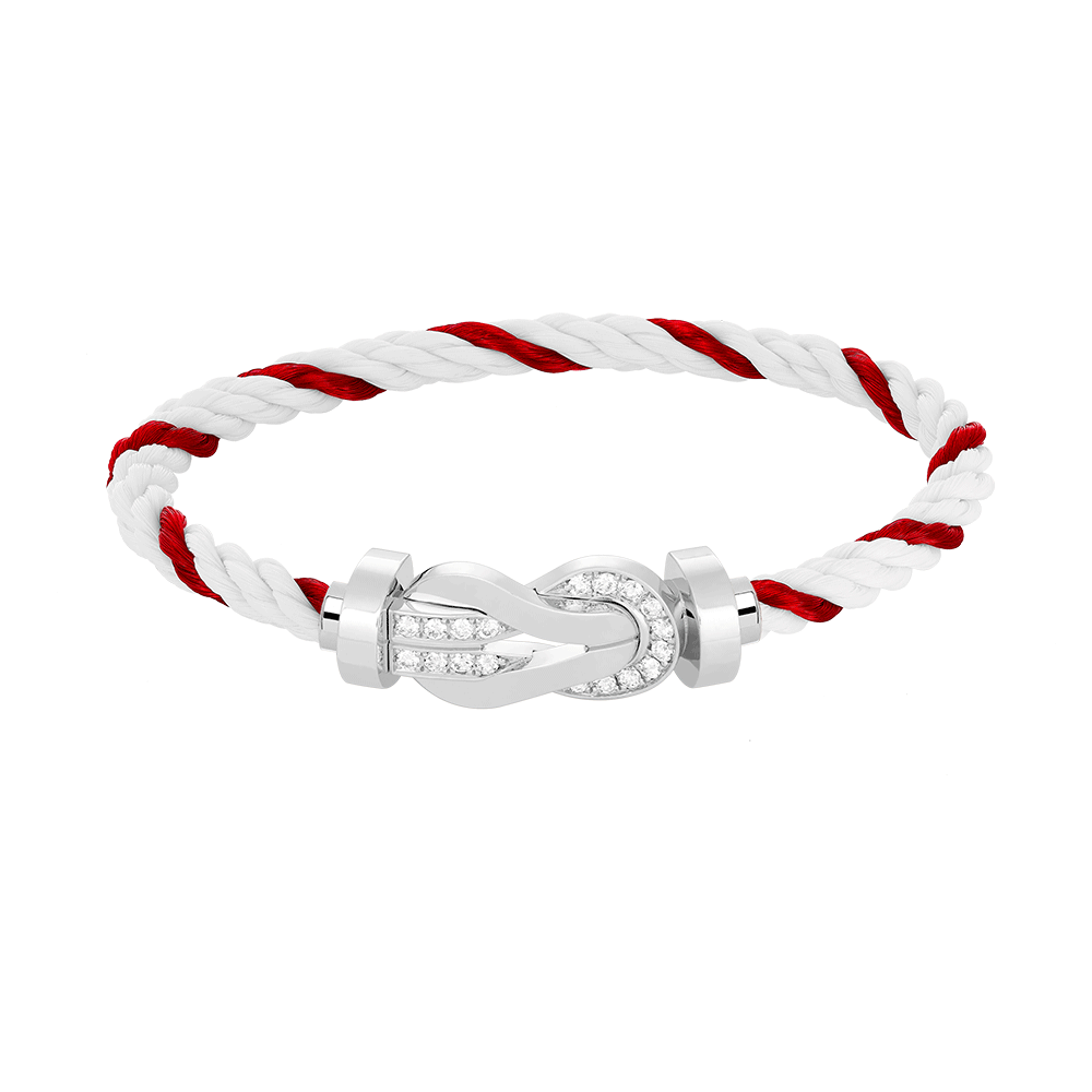 [Elitejewels]Chance großes 8-stelliges Armband mit halben Diamanten, Silber