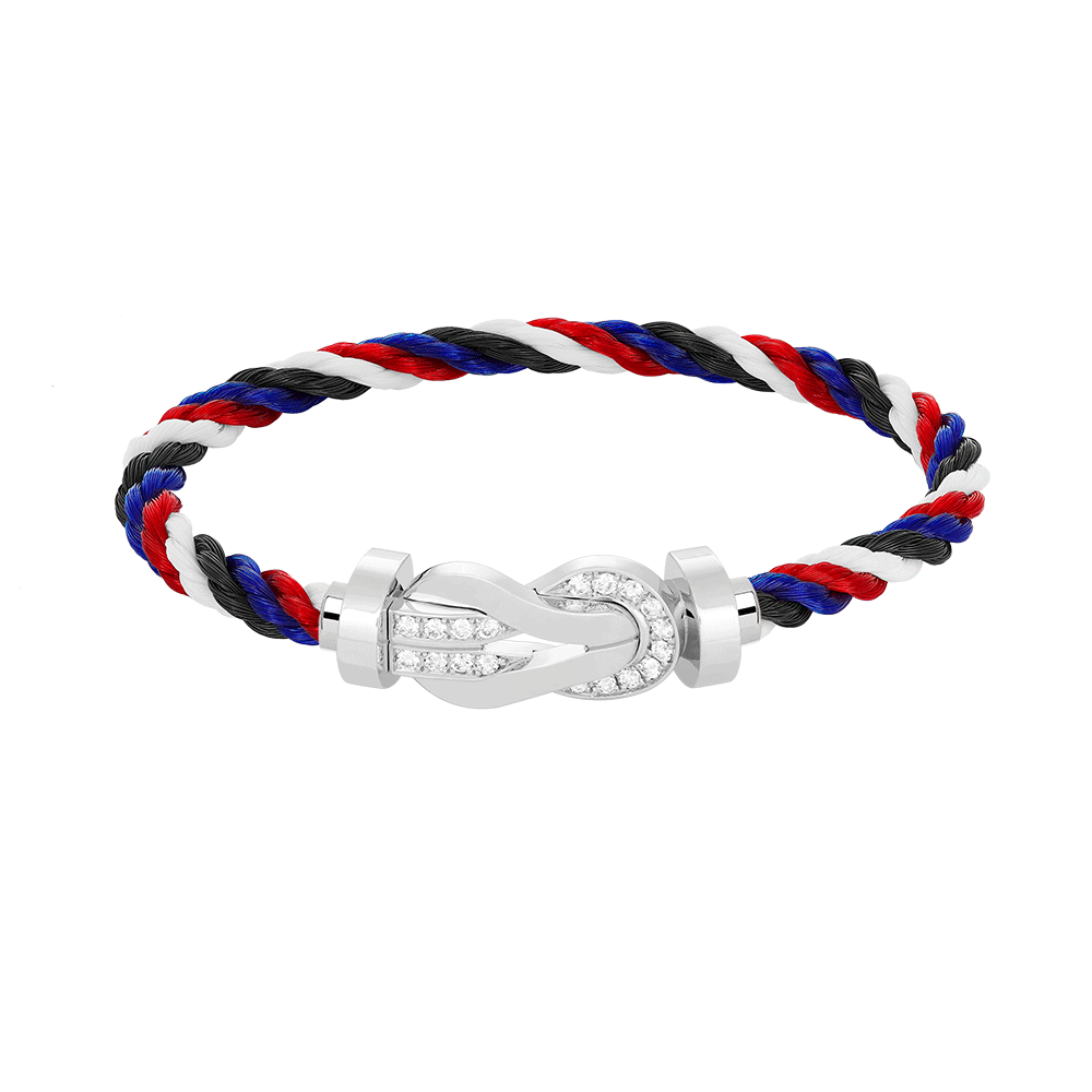 [Elitejewels]Chance großes 8-stelliges Armband mit halben Diamanten, Silber