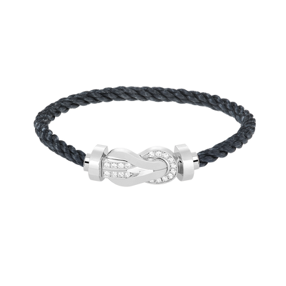 [Elitejewels]Chance großes 8-stelliges Armband mit halben Diamanten, Silber