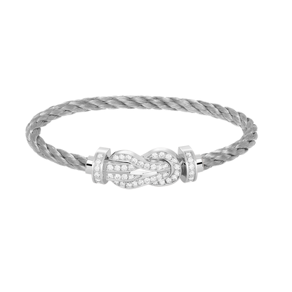 [Elitejewels]Chance großes Armband mit 8-stelliger Schnalle und Diamanten in Silber