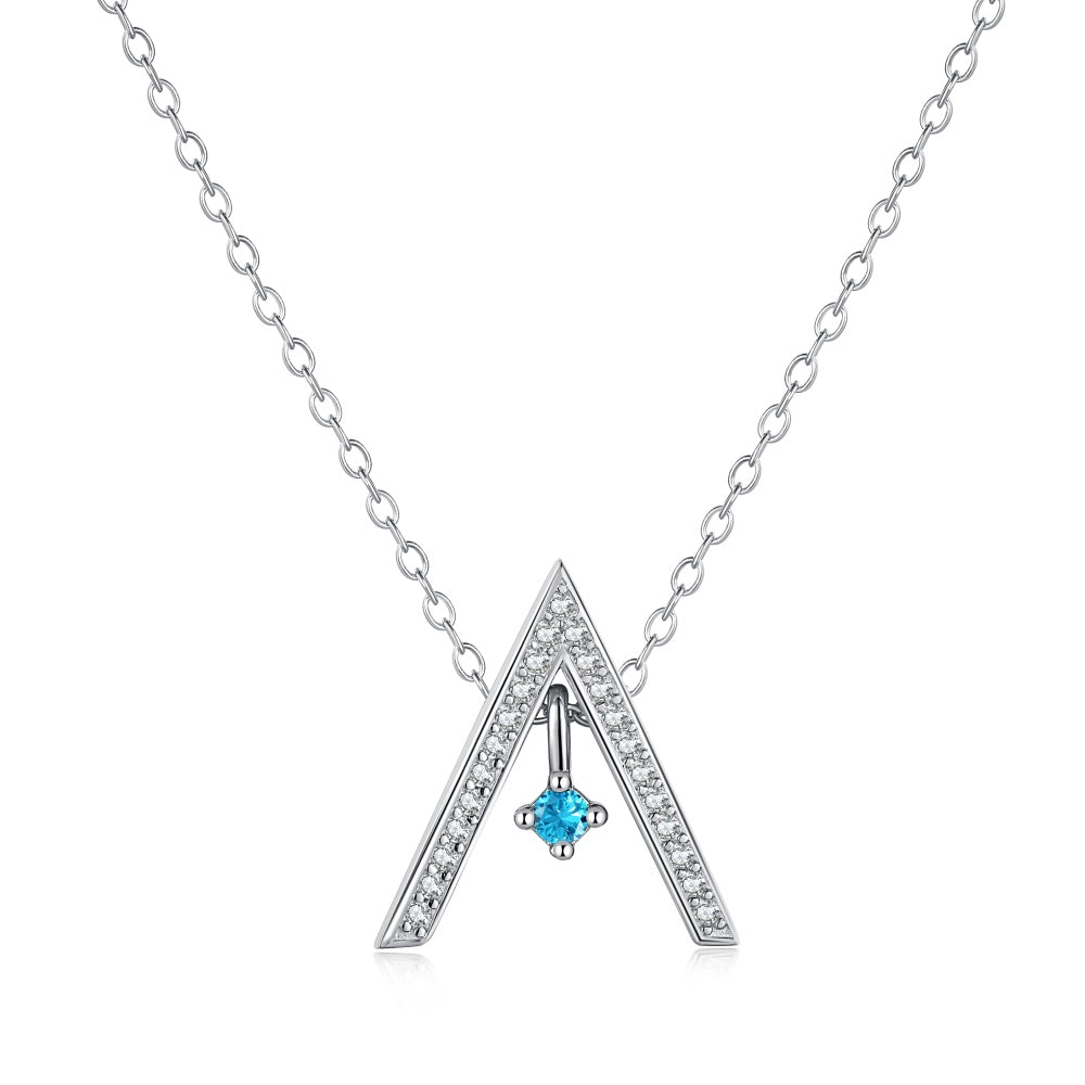 [Elitejewels]Sparkling "A" Shape Necklace