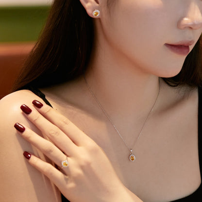 [Elitejewels]Delicate Radiant Oval Cut Daily Earrings