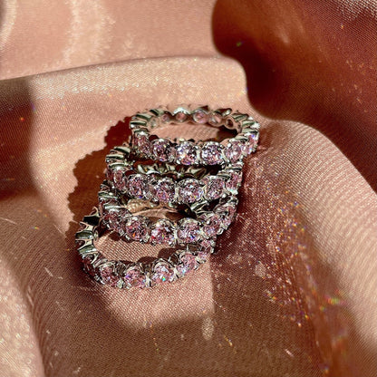 [Elitejewels]Eternity-Tennisring mit Rundschliff