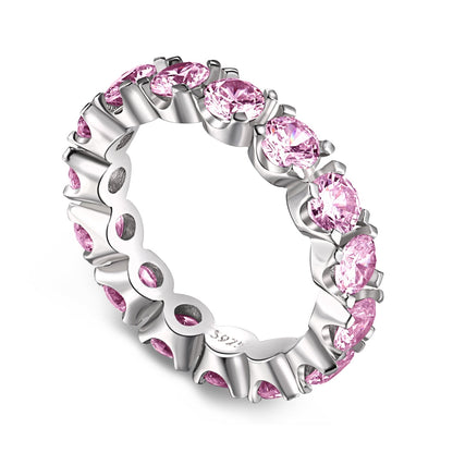 [Elitejewels]Eternity-Tennisring mit Rundschliff