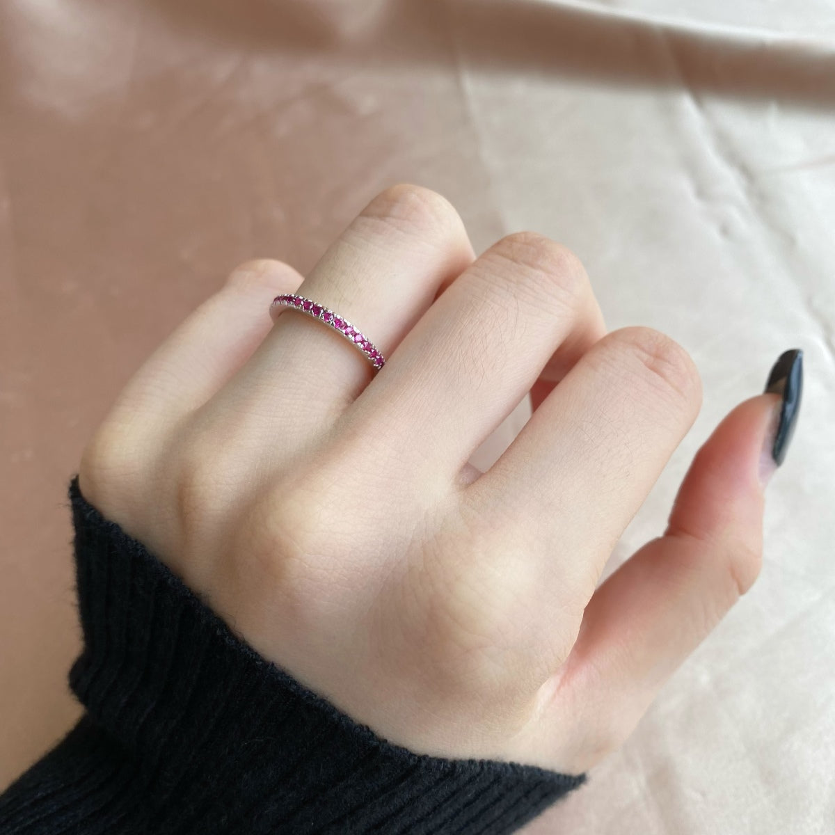 [Elitejewels]Delicate Sparkling Round Cut Daily Ring