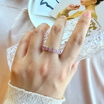 [Elitejewels]Eternity Round Cut Tennis Ring