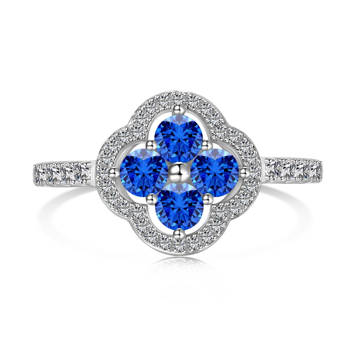 [Elitejewels]Ring mit vierblättrigem Kleeblatt-Blumendesign