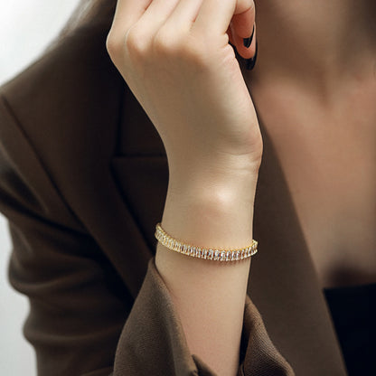 [Elitejewels]Exquisites Smaragdschliff-Tagesarmband