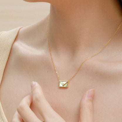 [Elitejewels]Envelope Heart Shape Mother's Day Necklace