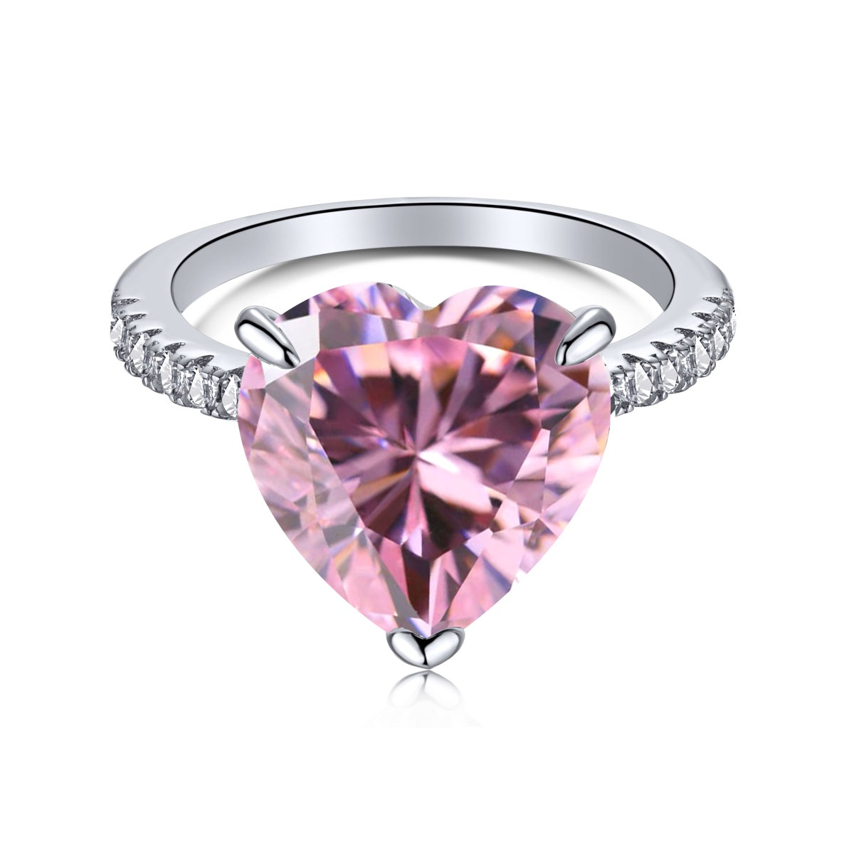 [Elitejewels]6.0 Carat Luxurious Sparkling Romantic Heart Cut Lover Ring