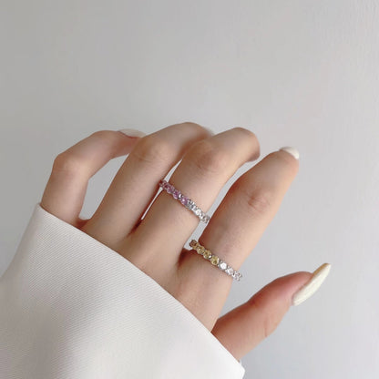 [Elitejewels]Sparkling Round Cut Tennis Ring