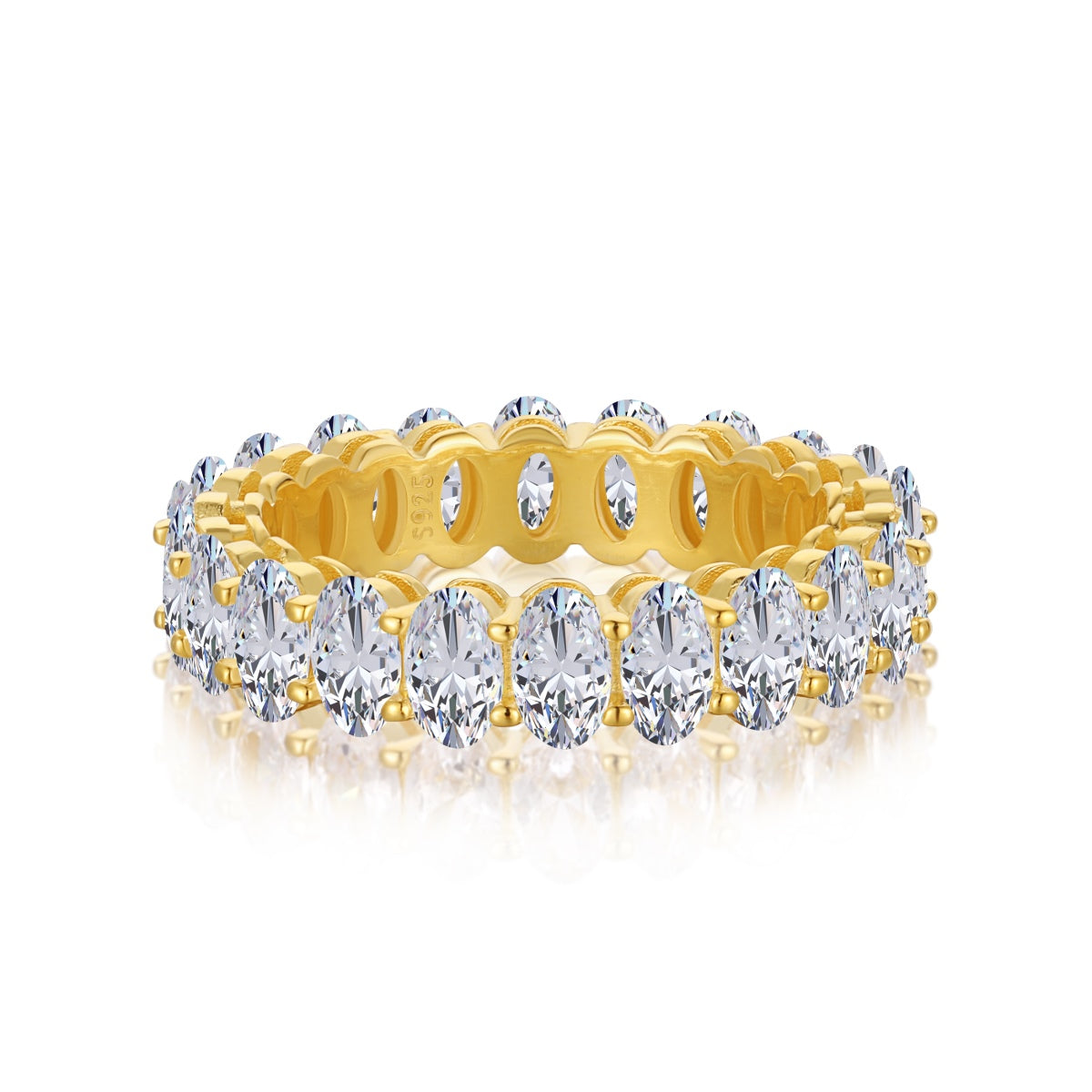 [Elitejewels]Ornate Oval Cut Tennis Ring