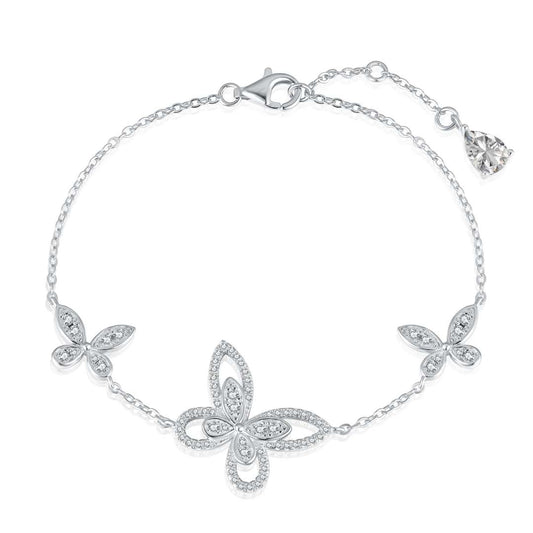 [Elitejewels]Delicate Butterfly Pendant Bracelet