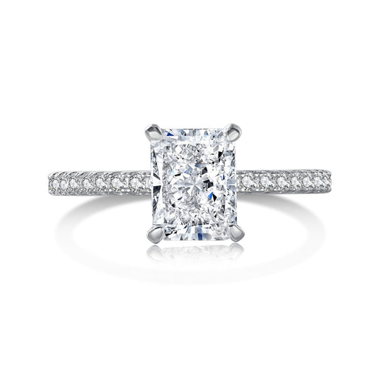 [Elitejewels]2.0 Carat Dazzling Sparkling Radiant Cut Party Ring