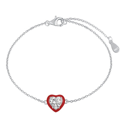 [Elitejewels]Sparkling Romantic Heart Shape Lover Bracelet