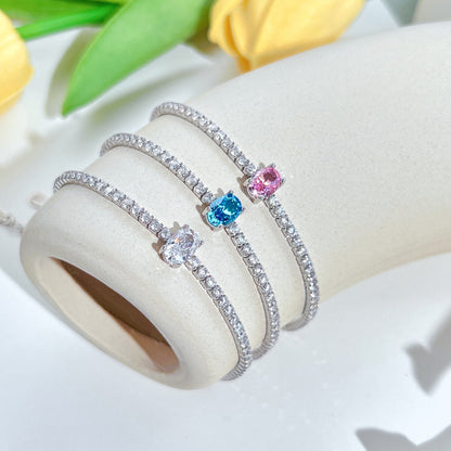 [Elitejewels]0.75カラットの絶妙なオーバルカットデイリーブレスレット