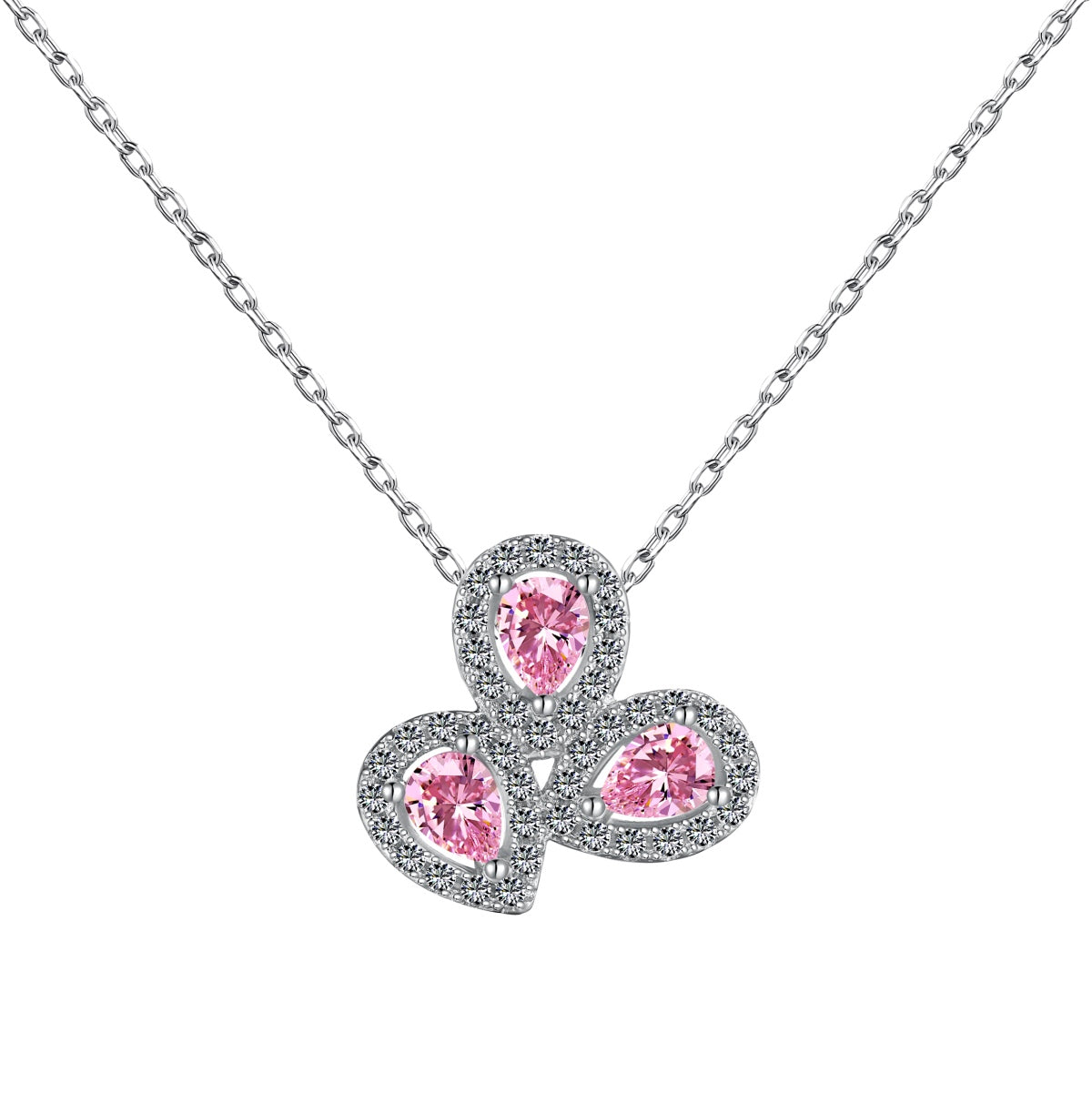 [Elitejewels]Elegante Halskette in Blumenform mit Birnenschliff