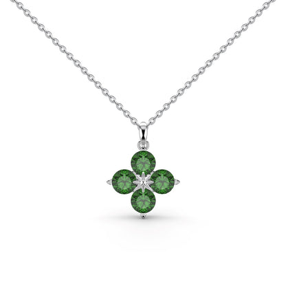 [Elitejewels]Four-Leaf Clover And Eight-Pointed Star Necklace