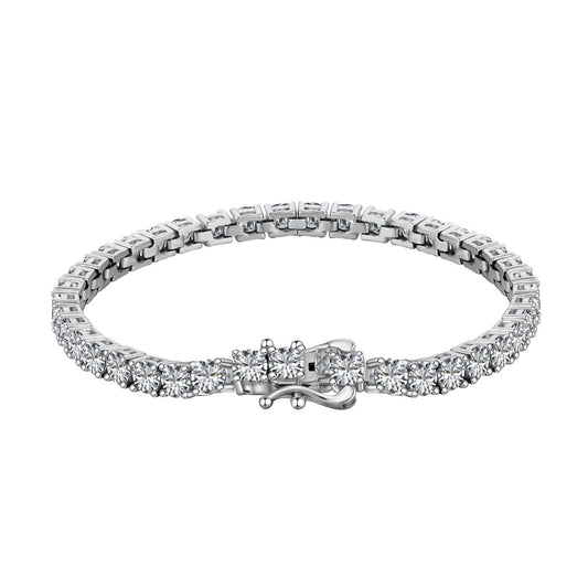 [Elitejewels]Luxurious Ornate Round Cut Tennis Bracelet