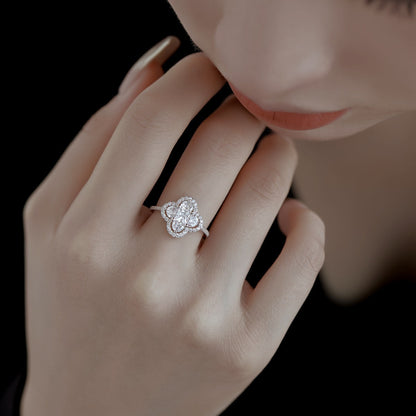 [Elitejewels]Luxuriöser Eternity-Bankettring in Blumenform