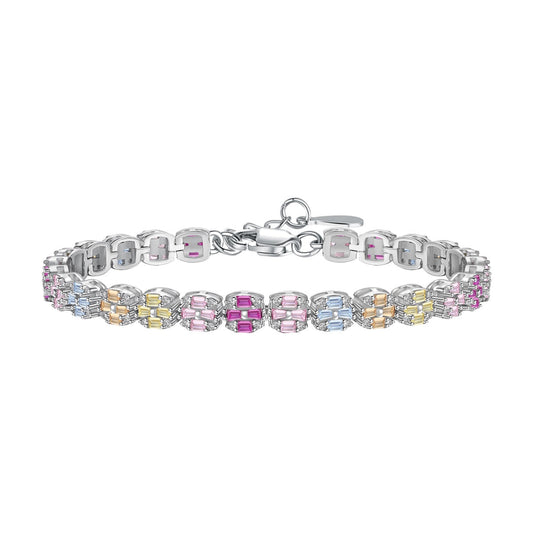 [Elitejewels]Delicate Colorful Emerald Cut Daily Bracelet