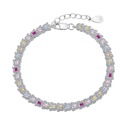 [Elitejewels]Delicate Colorful Multi Cut Daily Bracelet