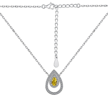 [Elitejewels]Sparkling Pear Cut Necklace