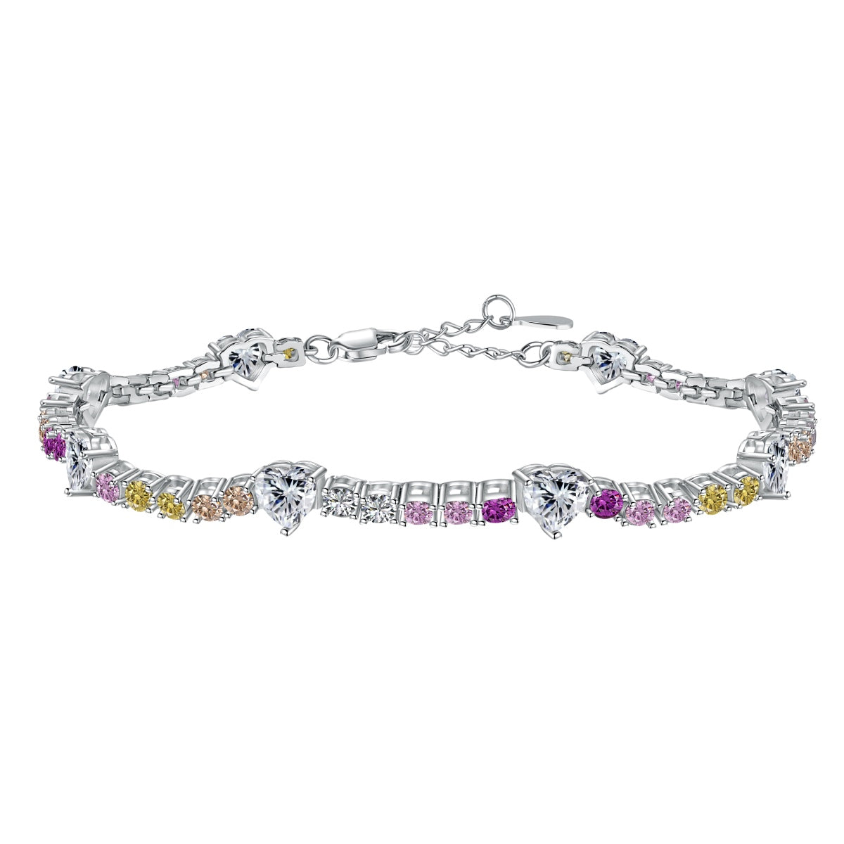 [Elitejewels] Romantisches Armband für Liebhaber in Herzform mit rundem Schliff