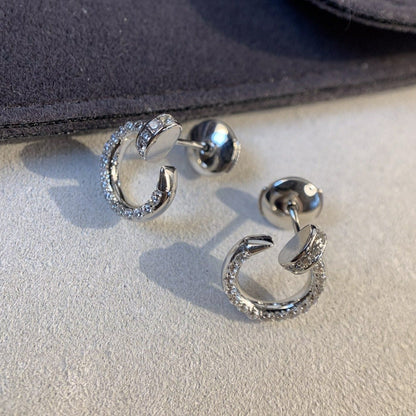 [Elitejewels]JUSTE EARRINGS SILVER DIAMONDS