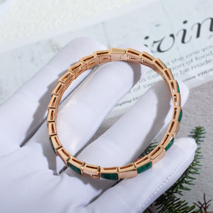 [Elitejewels]SERPENTI ARMBAND ROSGOLD MALACHIT 