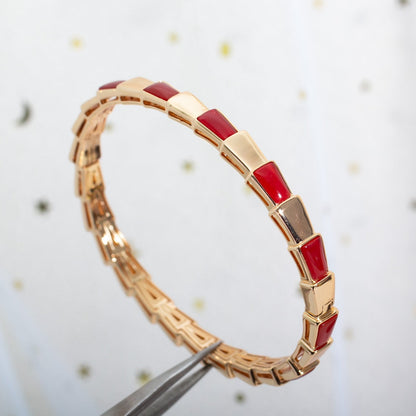 [Elitejewels]SERPENTI BRACELET PINK GOLD RUBELLITE