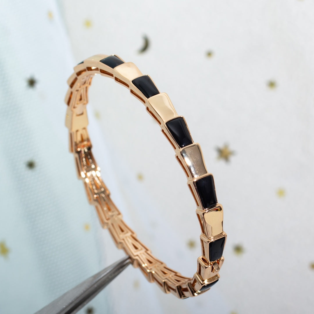 [Elitejewels]SERPENTI ARMBAND ROSGOLD ONYX