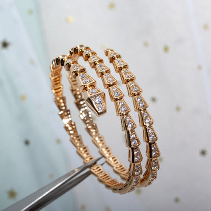 [Elitejewels]SERPENTI ARMBAND ROTGOLD DIAMANT ZWEIREIHIG