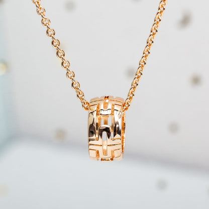 [Elitejewels]PARENTESI NECKLACE PINK GOLD