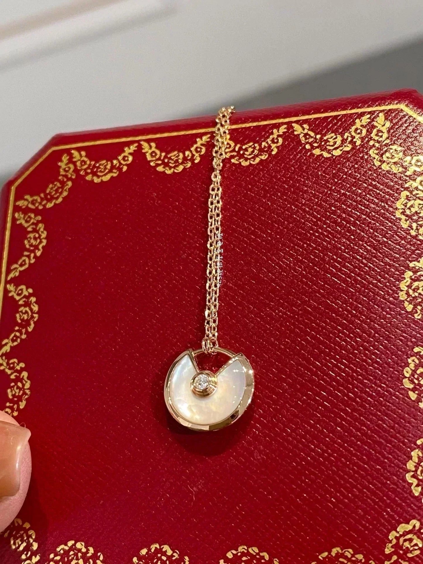 [Elitejewels]AMULETTE ROSE GOLD MOP NECKLACE