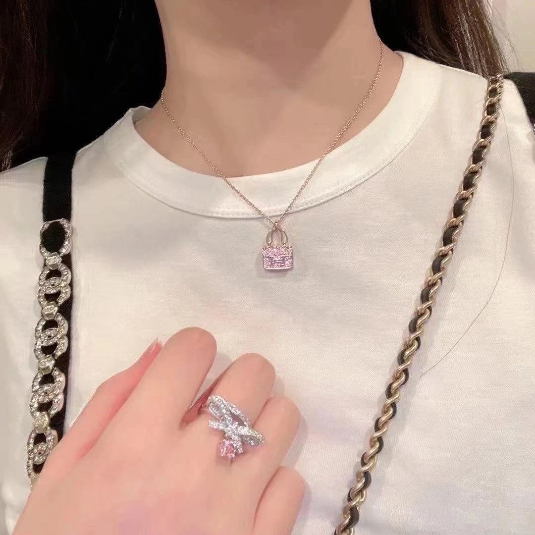 [Elitejewels]CONSTANCE ANHÄNGER LILA DIAMANT HALSKETTE