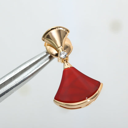 [Elitejewels]DREAM Carnelian PINK GOLD EARRINGS