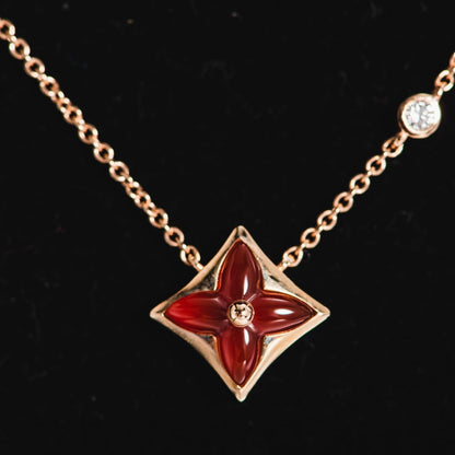 [Elitejewels]Sternkette Roségold 1 Diamant