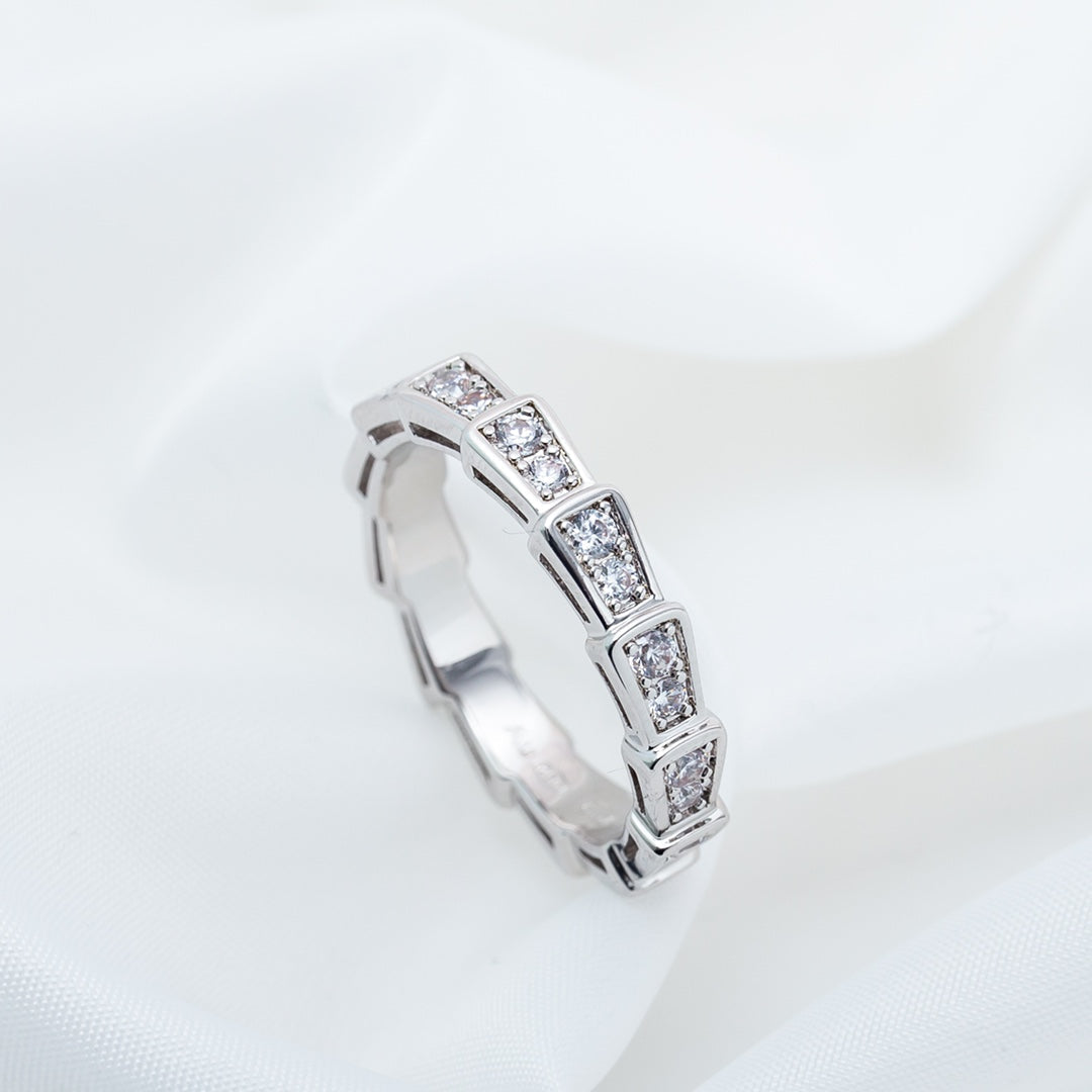 [Elitejewels]SERPENTI RING SILBER DIAMANT GEPAPERT 3MM