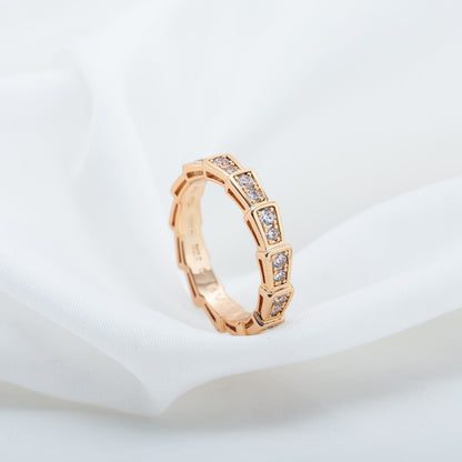 [Elitejewels]SERPENTI RING ROTGOLD MIT DIAMANTEN 3MM