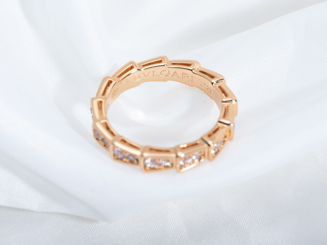 [Elitejewels]SERPENTI RING ROTGOLD MIT DIAMANTEN 3MM