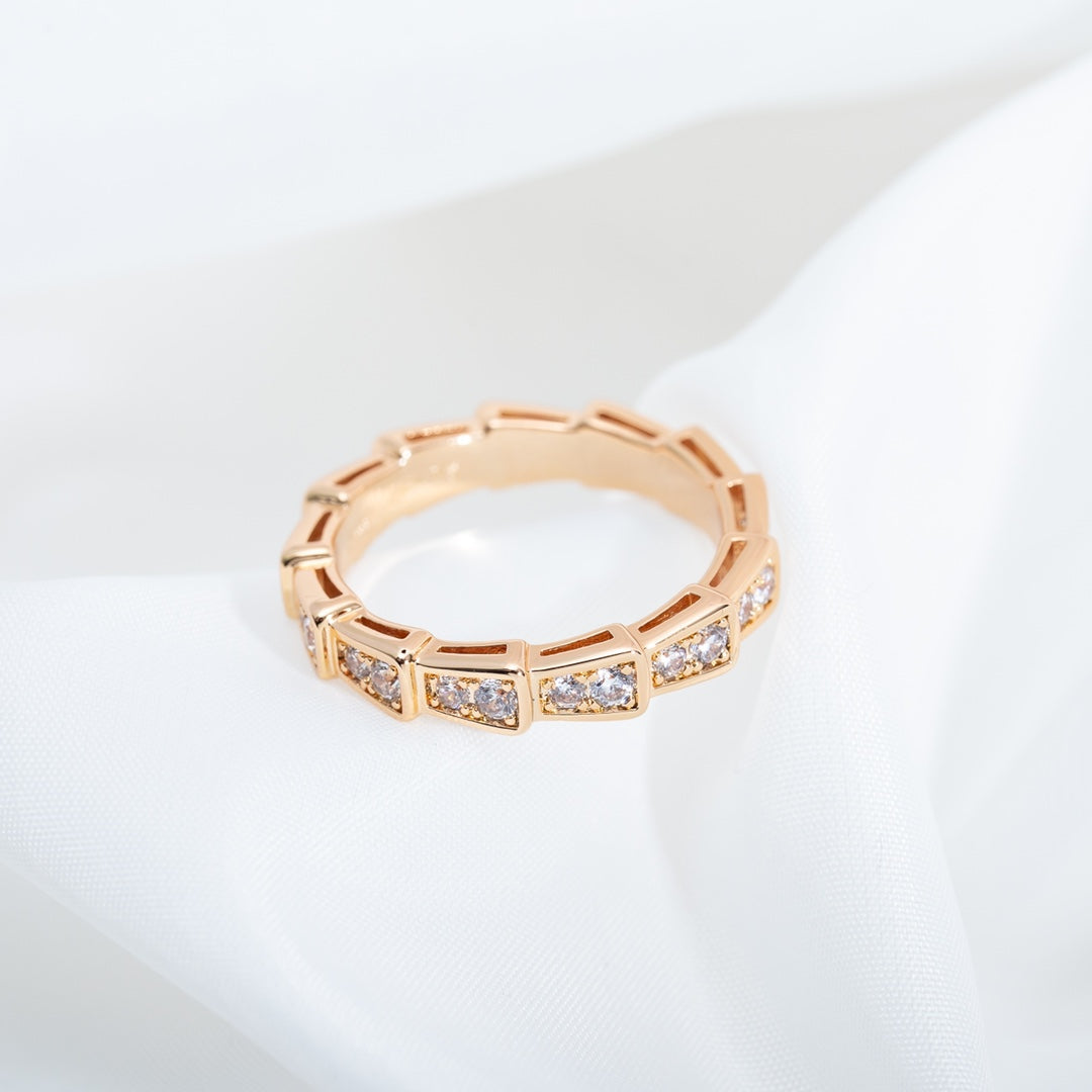 [Elitejewels]SERPENTI RING ROTGOLD MIT DIAMANTEN 3MM