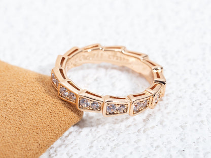 [Elitejewels]SERPENTI RING ROTGOLD MIT DIAMANTEN 3MM